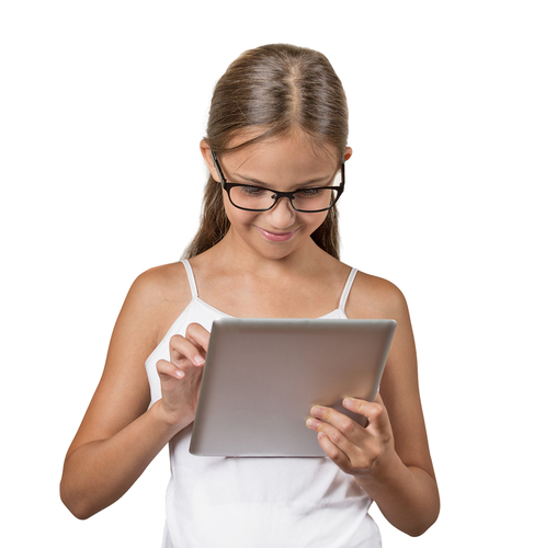 girl on a tablet